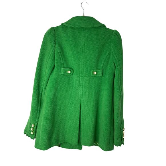 Juicy Couture Y2K Kelly Green Wool Angora Peacoat Jacket Size Small - Picture 2 of 10